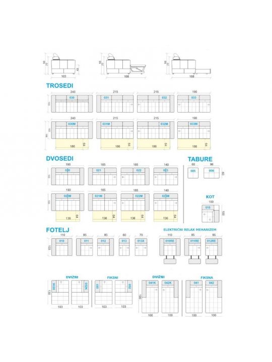 Sedežna garnitura BRISEL